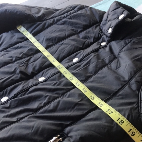 Guess Black Long Sleeve Snap Zip Closure Fleece Lined Puffer Jacket - Picture 12 of 13